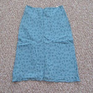 Women's Banana Republic Factory Store Teal Floral Skirt Size 0